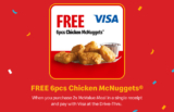 McDonald’s DRIVE-THRU CARNIVAL 2023 : FREE 6pcs Chicken McNuggets with 2x McValue Meal purchase using Visa