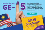 Lotus’s Malaysia App Offers RM15 Discount Coupon for GE15 