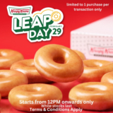 Krispy Kreme Doughnuts – 2 Original Glazed for RM 2.90 on 29th February 2024 (Thursday)! Exclusive Deal!