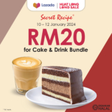 Secret Recipe RM20 Cake & Drink Bundle Exclusive Deal on January 2024 at Lazada